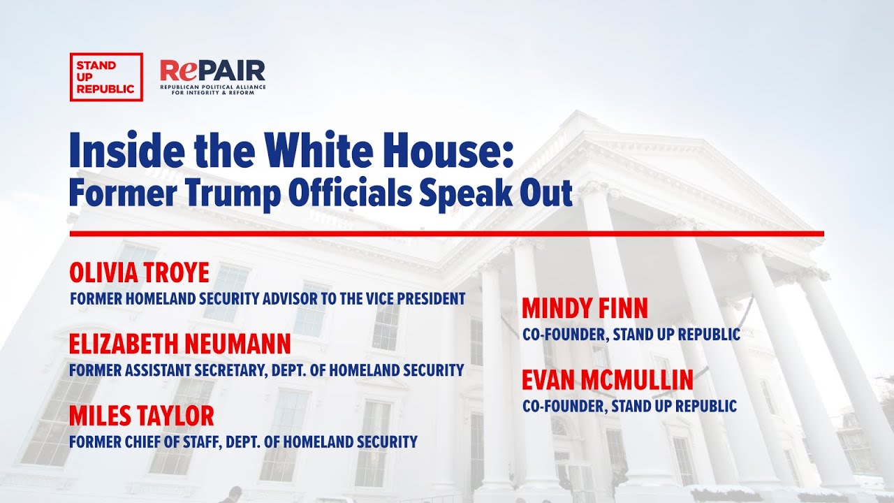 PrinciplesCon's tweet card. Inside the White House: Former Trump Officials Speak Out
