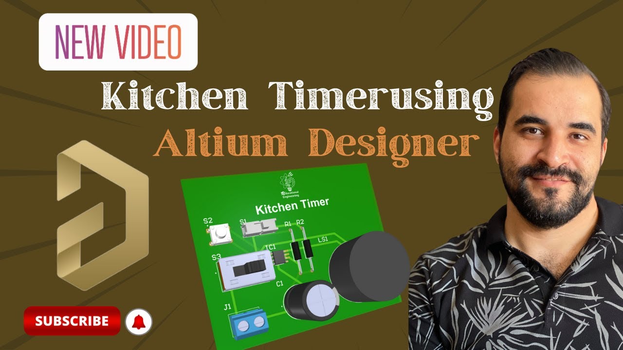 TeamEdueng's tweet card. Kitchen Timer using Altium Designer