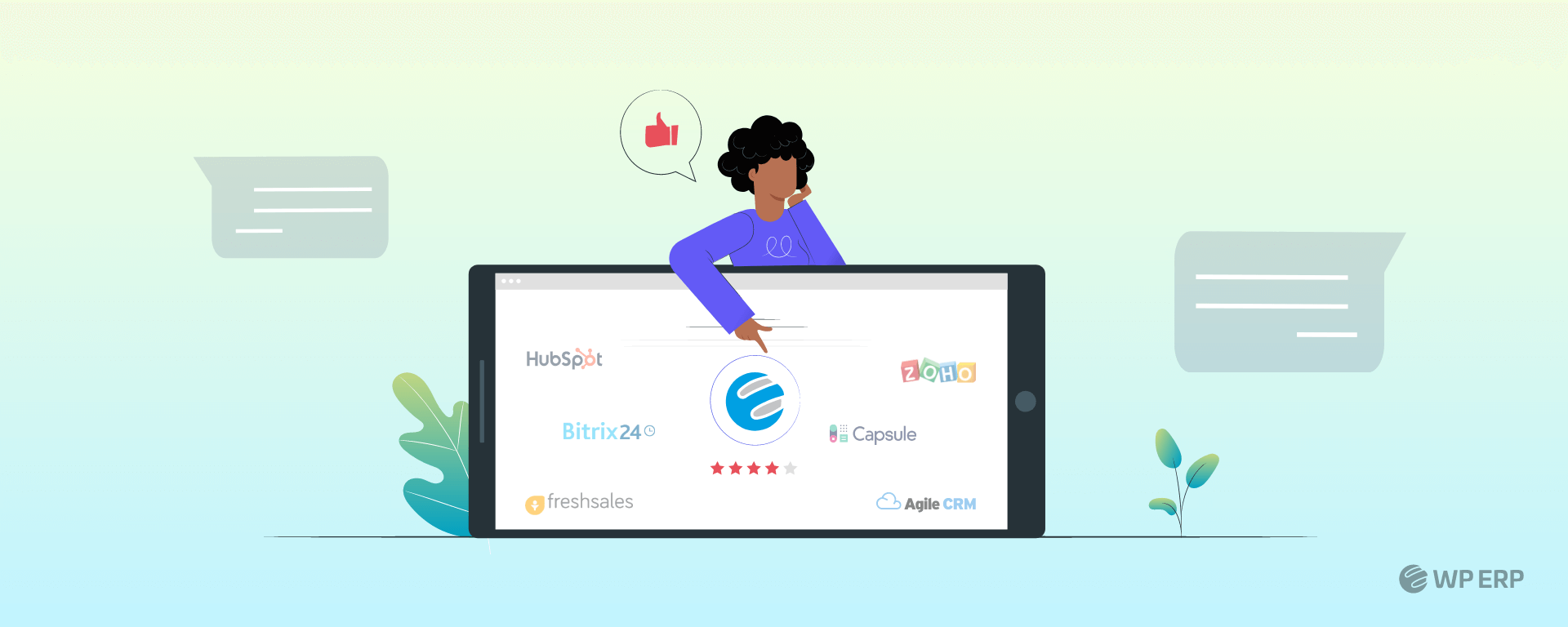 getwperp's tweet card. Best free CRM tools: 1. WP ERP, 2. HubSpot, 3. Capsule, 4. Bitrix24, 5. Agile CRM, 6. Zoho CRM, 7. Freshsales, 8. EngageBay, & 9. Zapier CRM.