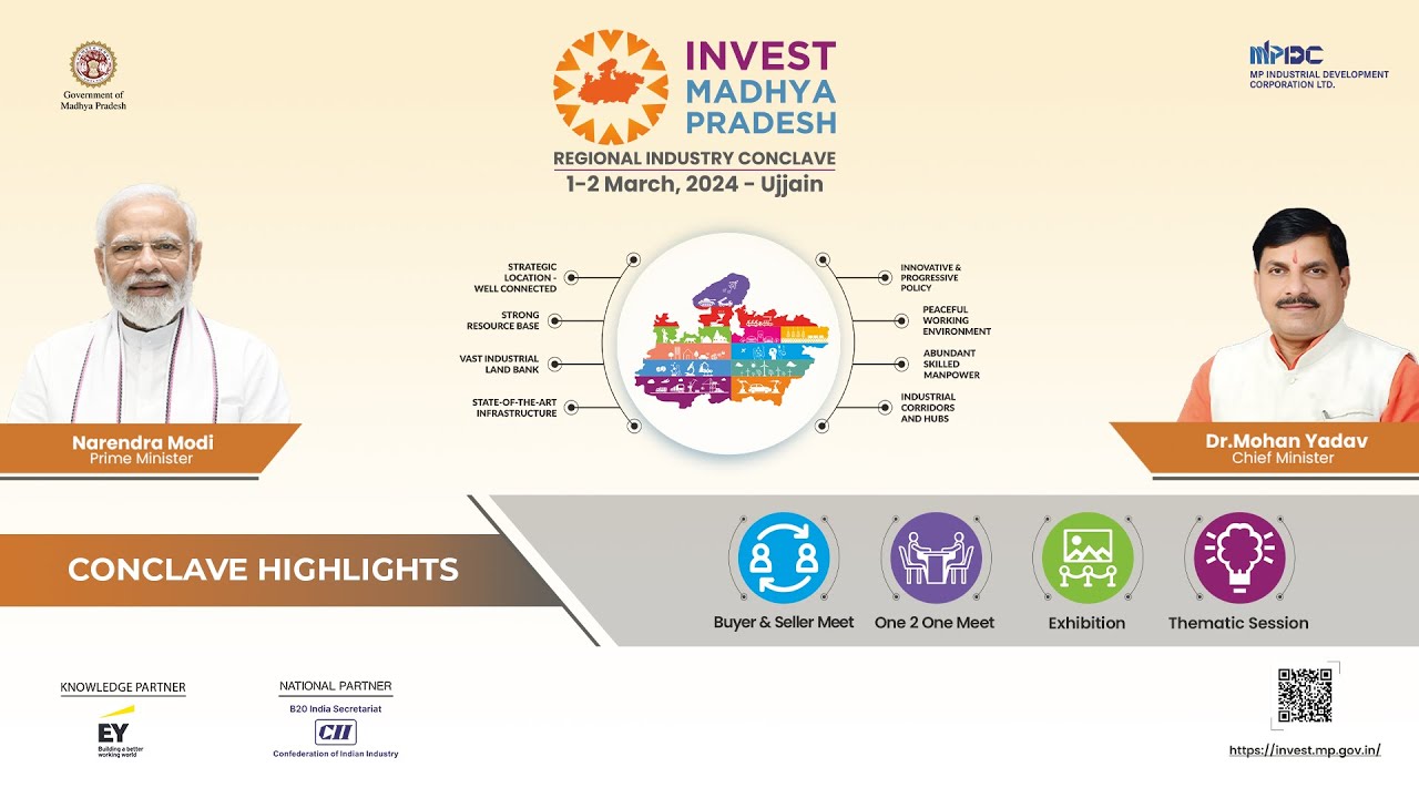 MPIDC's tweet card. Inaugural Session: Regional Industry Conclave, Ujjain