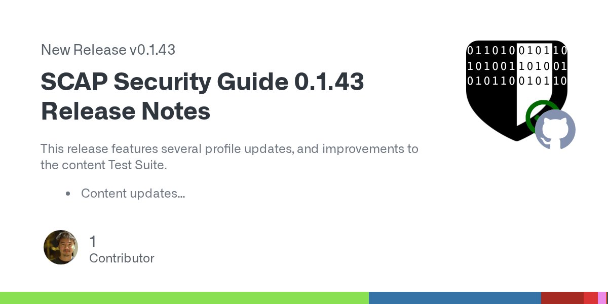 OpenSCAP's tweet card. This release features several profile updates, and improvements to the content Test Suite. Content updates OpenShift - Miscellaneous updates Added OL7 Draft DISA STIG profile Added OL8 profiles: ...