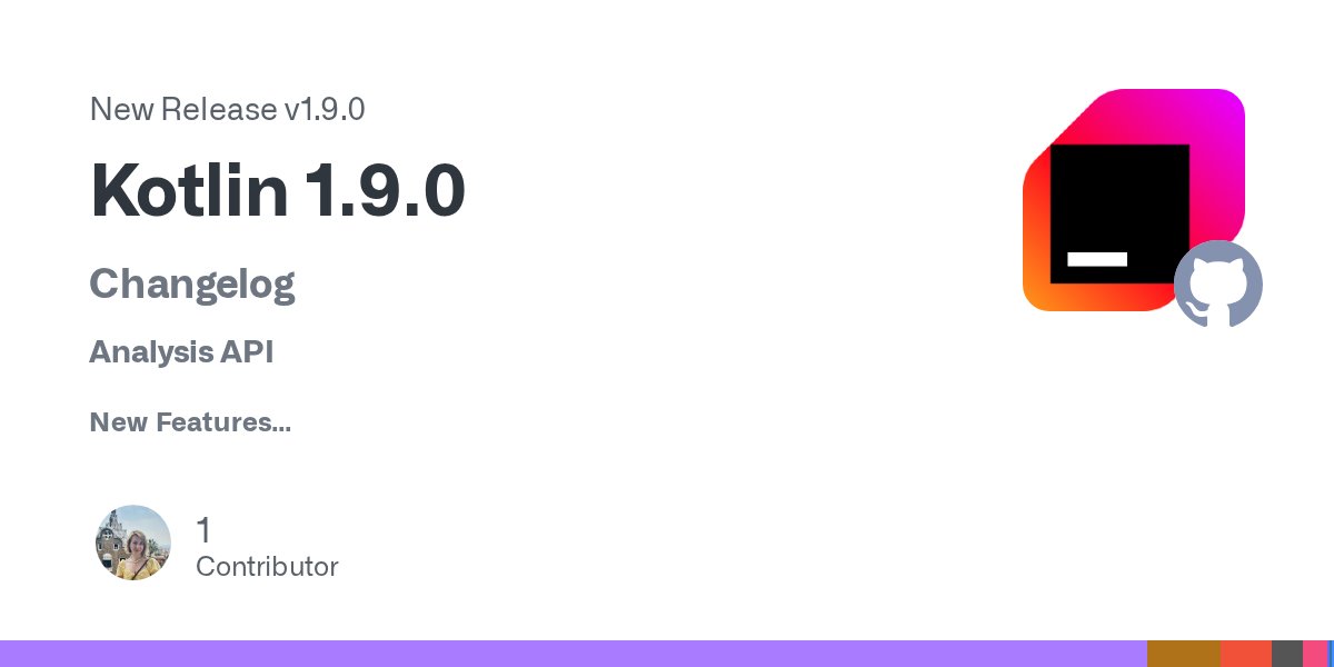 sdkman_'s tweet card. Changelog Analysis API New Features KT-57930 Analysis API: provide an API for extending Kotlin resolution KT-57636 K2: Add the return type of K2 reference shortener AA ShortenCommand::invokeShorte...