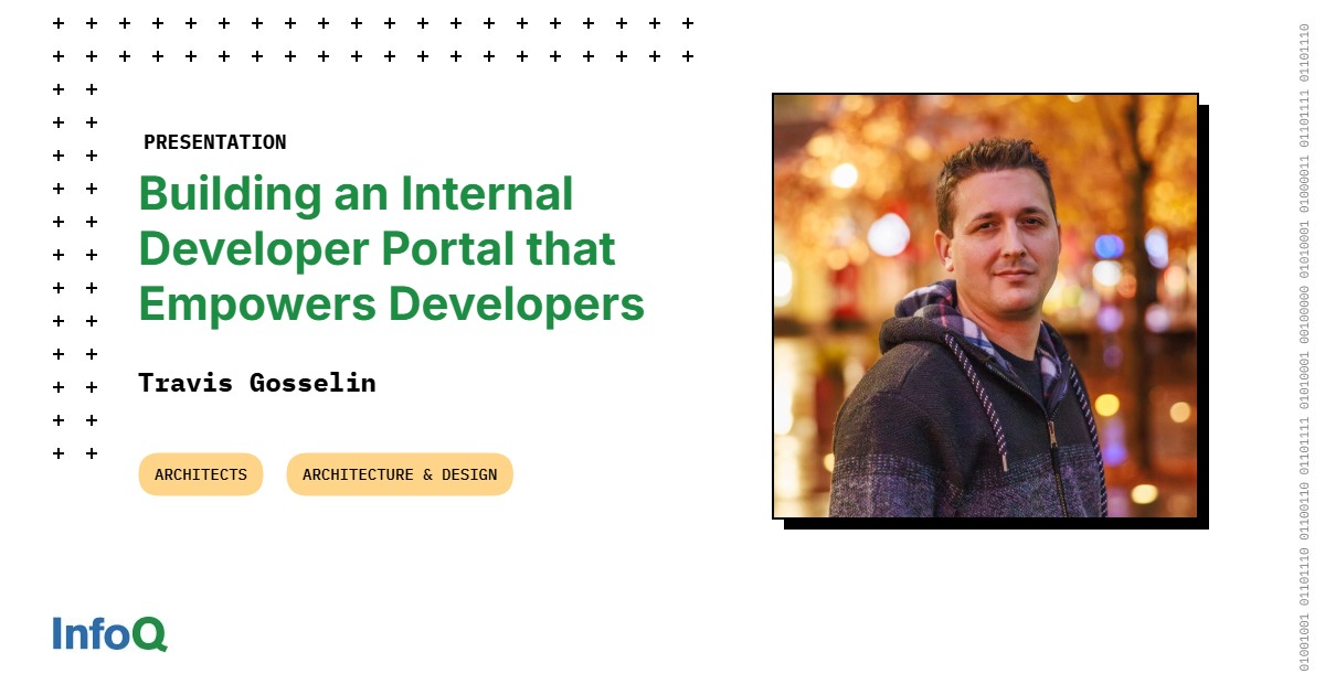 rudolf_olah's tweet card. Travis Gosselin discusses how an internal developer portal (IDP) can combat the developer experience crisis. He explains how to empower engineering teams by building a business case for a developer...