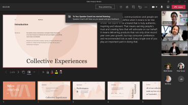 16thnotes's tweet card.               Announcing PowerPoint's speaker coach, formally known as presenter coach, coming soon to Microsoft Teams!