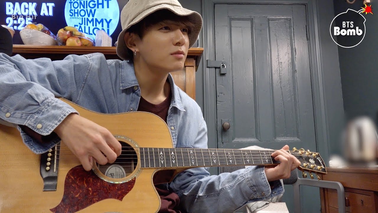 bts_bighit's tweet card. [BANGTAN BOMB] Let's play guitar! - BTS (방탄소년단)