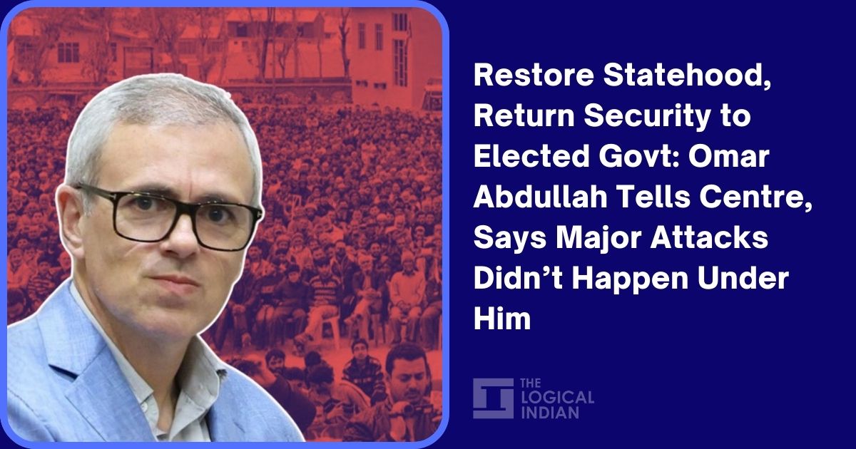 LogicalIndians's tweet card. Jammu and Kashmir Chief Minister Omar Abdullah on 28 November 2025 urged the Centre to restore full statehood immediately and hand over security