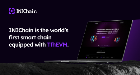 Apollo_of_web3's tweet card. Blockchain Infrastructure Genesis Testnet ｜ INIChain - Experience the world’s first blockchain with TfhEVM, supporting privacy computing and the innovative Dual Dynamic Adjustment (DDA) mechanism...