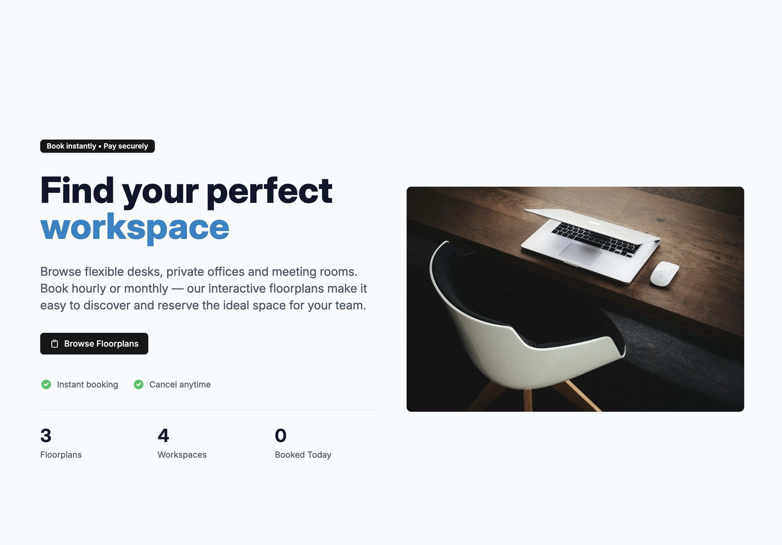 bpdunbar's tweet card. Interactive floorplan booking for co-working spaces. Hot desks, private offices, meeting rooms with real-time availability.