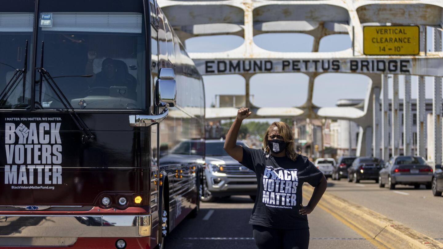 APBusiness's tweet card. Black Voters Matter co-founders LaTosha Brown and Cliff Albright aim to increase the political power of Black communities.