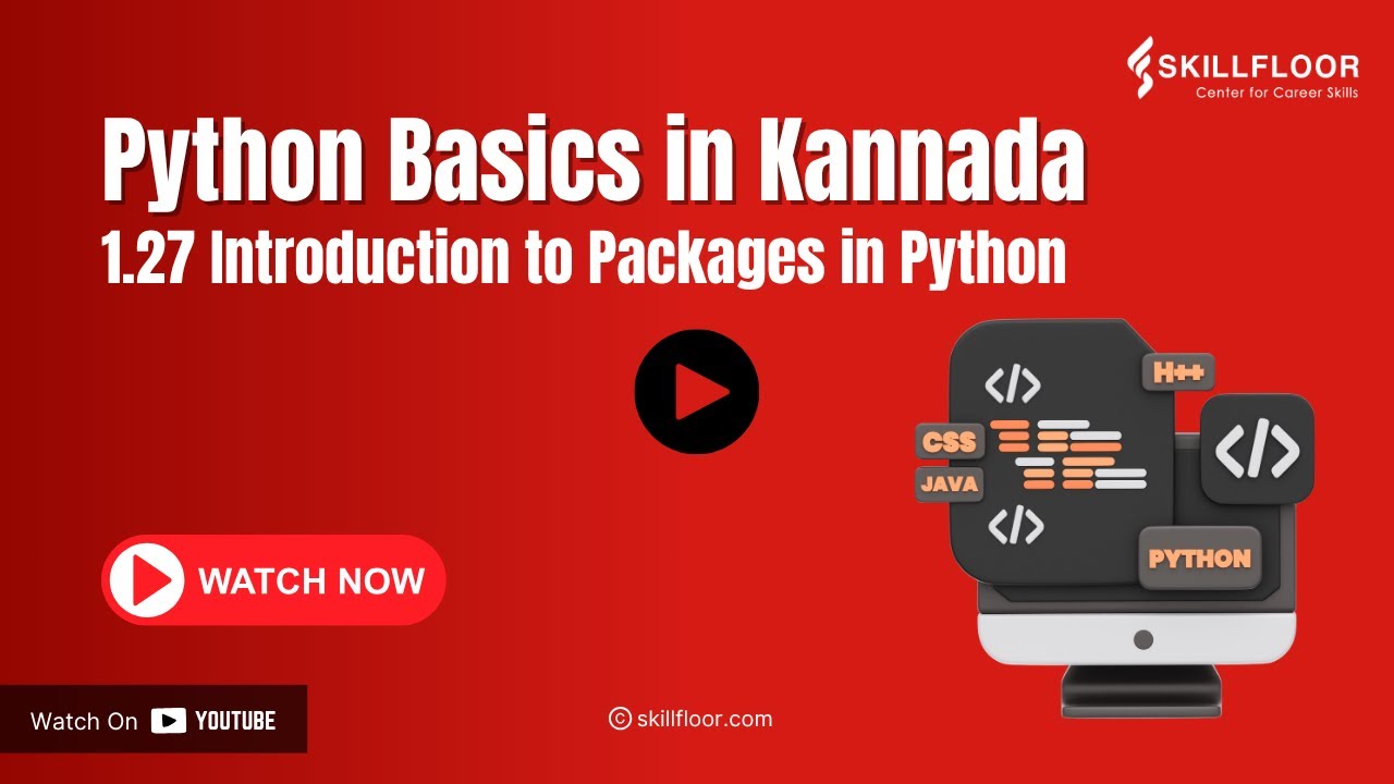 skillfloor's tweet card. Introduction to Packages in Python | Python Courses in Kannada...