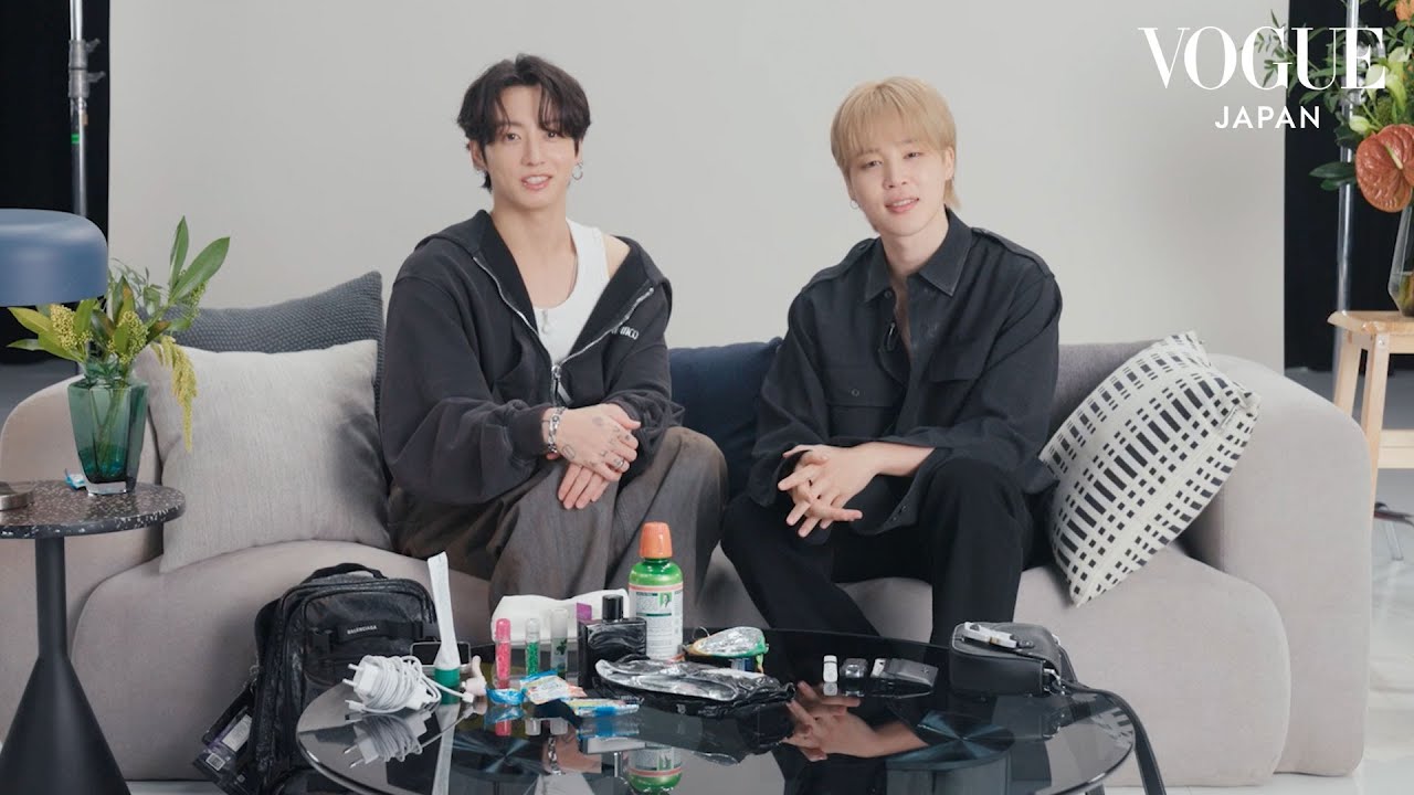 btschartsdailyc's tweet card. BTSのJIMINとJUNG KOOKのバッグの中身は？対照的な二人が、旅に行く時の必需品などを紹介。| In The Bag |...