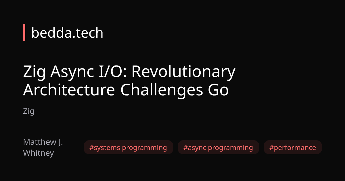 BeddaTech's tweet card. Zig