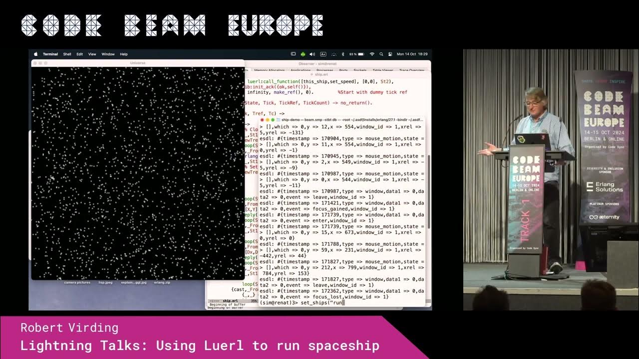 rvirding's tweet card. LT: Using Luerl to Run Spaceships - Robert Virding | Code BEAM Europe...