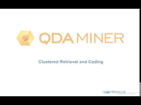Provalis_SDAS's tweet card. QDA MINER CLUSTER EXTRACTION AND CODING: AUTOMATIC GROUPING OF...