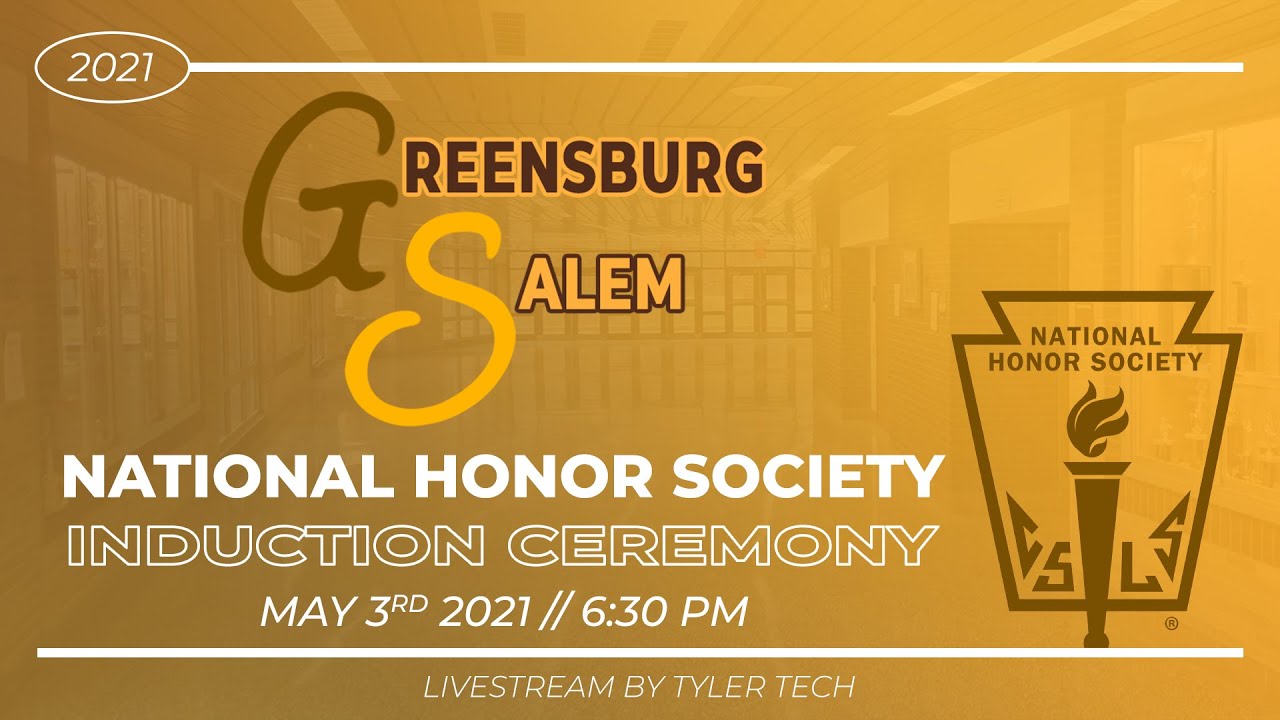 TylerTechCEO's tweet card. National Honor Society - Induction 2021 | Greensburg Salem High School