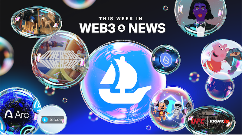 opensea's tweet card. Welcome to the OpenSea digest. Let’s look back through the biggest NFT and web3 news of the week.‍