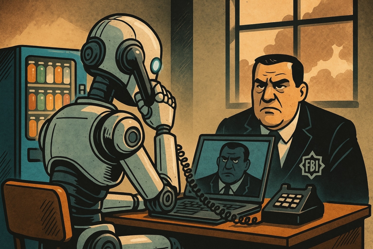 Moosbeda's tweet card. Kann eine KI ein Unternehmen wochenlang eigenständig führen – oder schaltet sie beim ersten Problem gleich die Polizei ein? Ein von künstlicher Intelligenz gesteuerter virtueller Getränkeautomat...