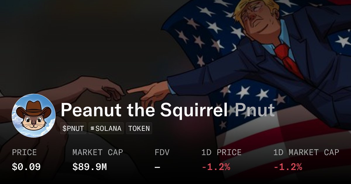 smoothdao's tweet card. View Peanut the Squirrel (Pnut ) on Solana. See token data, market activity, contract details, and analytics directly on OpenSea.