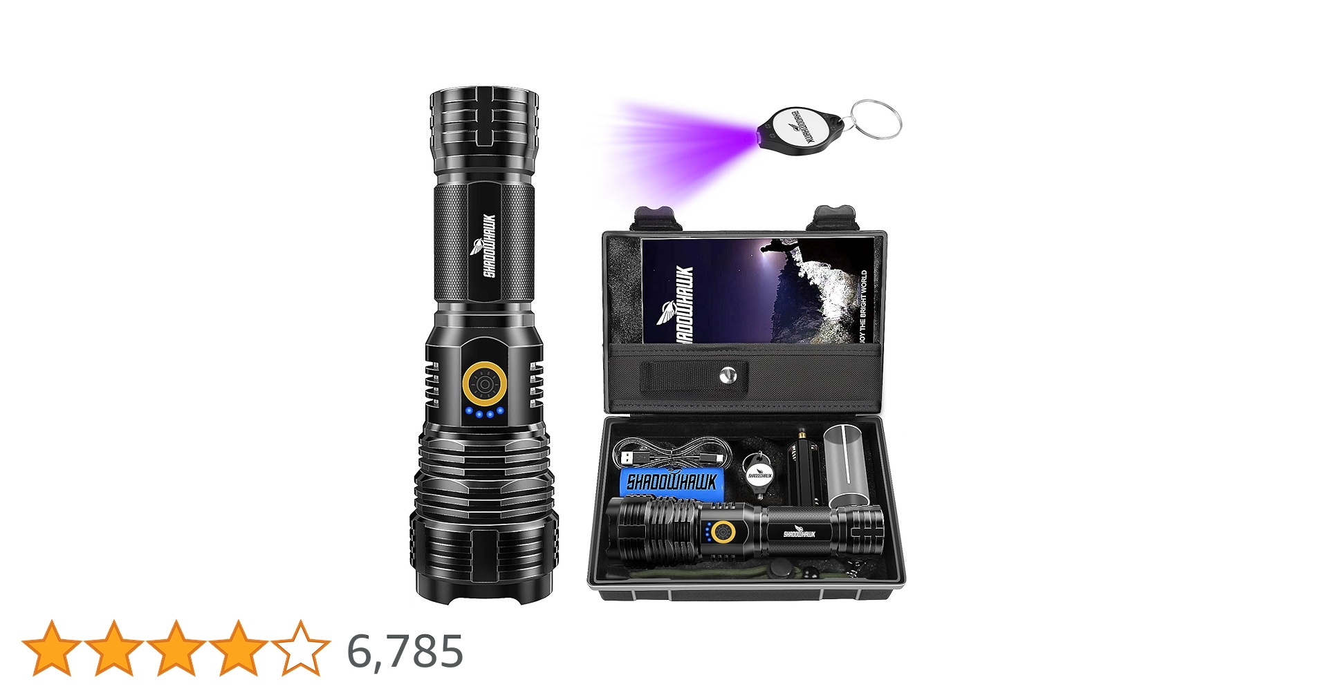 Okayspot_India's tweet card. 【SUPER BRIGHT 10000 LUMENS TORCH LIGHT】: The Shadowhawk S1915 flash light is equipped with an upgraded XHP70.2 chip. The torch light high power can produce super high output up to 10,000 lumens,...