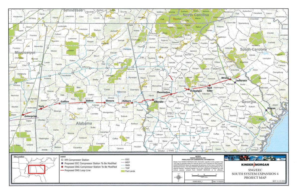 BWRiverkeeper's tweet card. State Sen. Robert Stewart, D-Selma, is hosting a meeting about the proposed pipeline expansion project that has been announced by Southern Natural Gas Company.