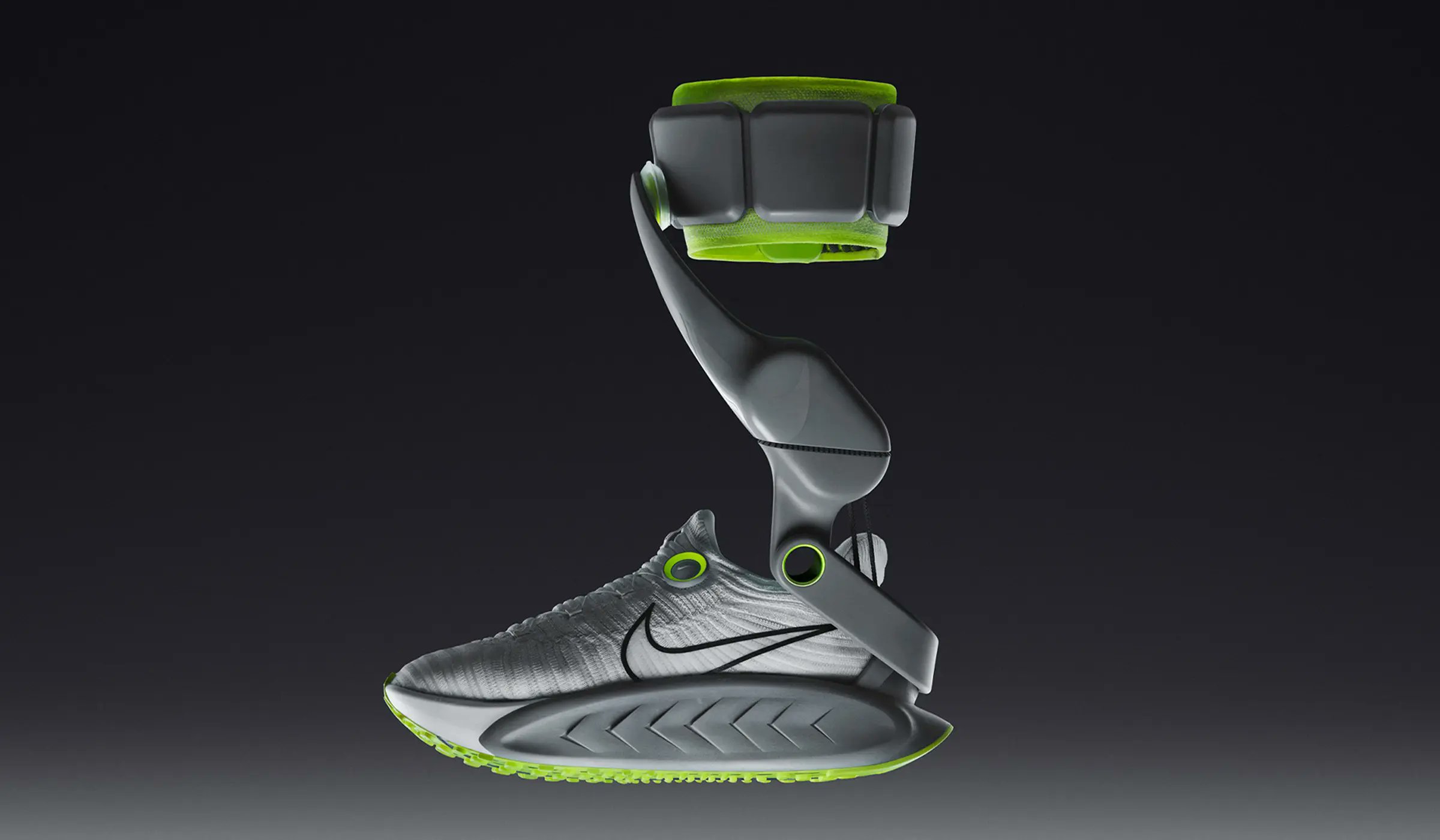 urdesignmag's tweet card. Nike unveils Project Amplify, a powered robotics system. This innovative footwear helps everyday athletes run faster and farther with less effort.