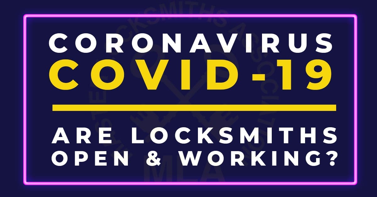 MLA_locksmiths's tweet card. Are you looking to hire a locksmith during the Coronavirus outbreak in the UK?  we have the answers if you need a locksmith during the COVID-19.