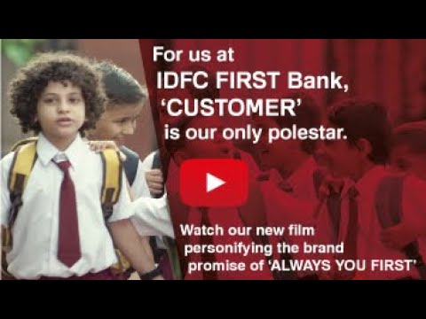 IDFCFIRSTBank's tweet card. IDFC FIRST Bank - 1st Anniversary | Always You First