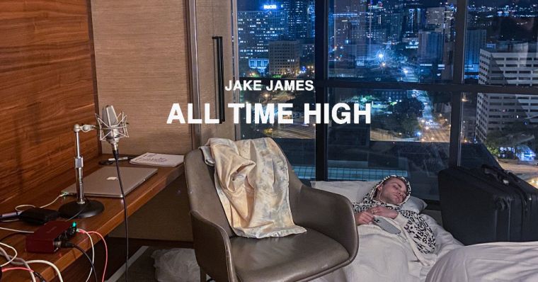 jakejamesnyc's tweet card. Choose your preferred music service