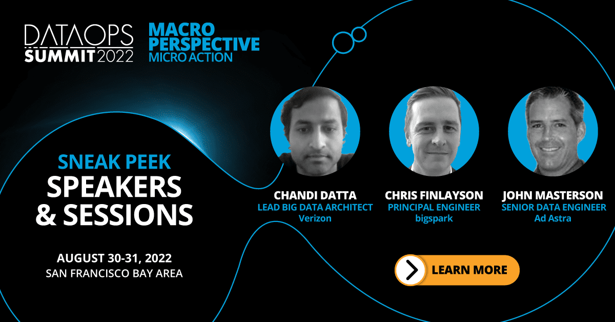 robnick23's tweet card. The conference for DataOps perspective and action | August 30-31, 2022 | San Francisco Bay Area, San Mateo Event Center