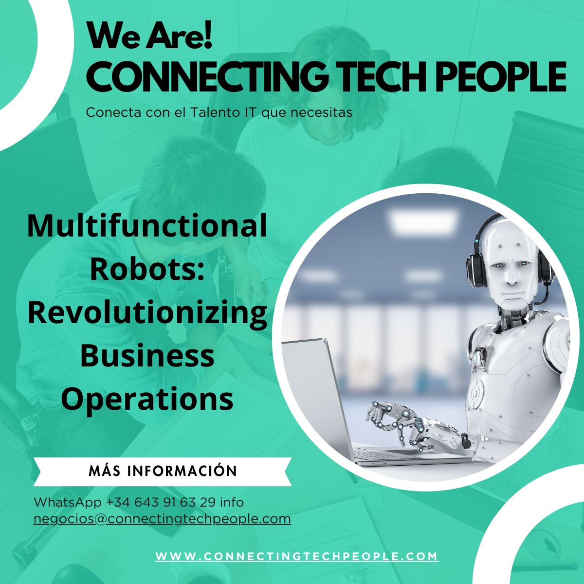 connectingtechp's tweet card. Multifunctional Robots: Revolutionizing Business Operations Multifunctional robots, also known as polifunctional robots, are advanced robotic systems designed to perform a wide range of tasks within...