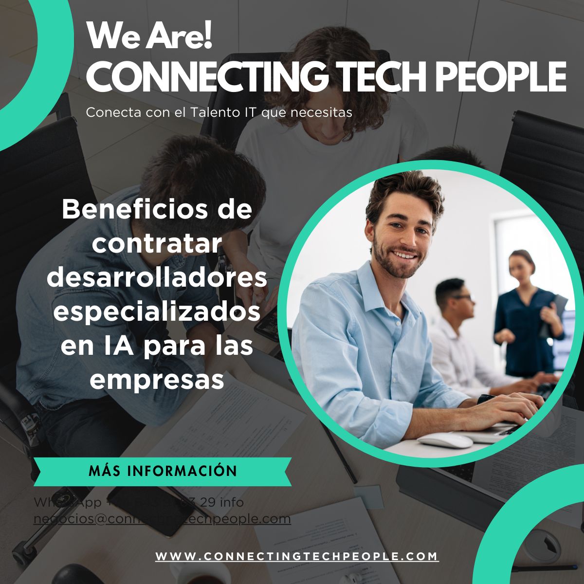connectingtechp's tweet card. Beneficios de contratar desarrolladores especializados en IA para las empresas En la era digital actual, contratar desarrolladores especializados en inteligencia artificial (IA) se ha convertido en...