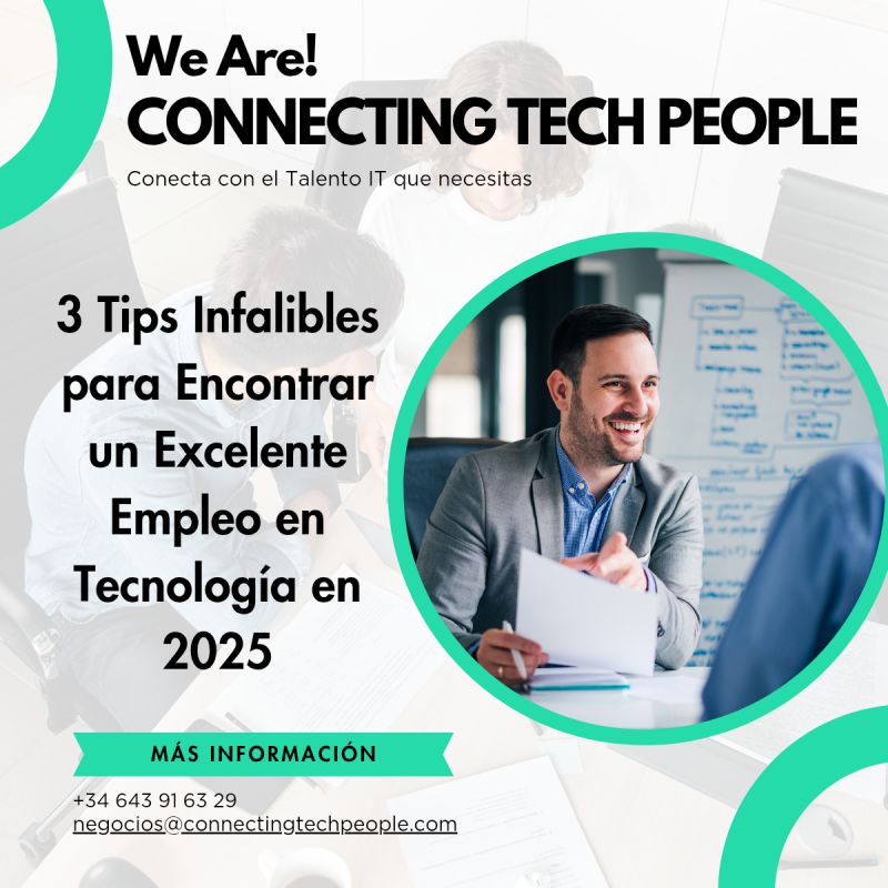 connectingtechp's tweet card. 3 Tips Infalibles para Encontrar un Excelente Empleo en Tecnología en 2025 Encontrar un empleo destacado en el dinámico sector de la tecnología puede ser un desafío, pero con la estrategia adecuada,...
