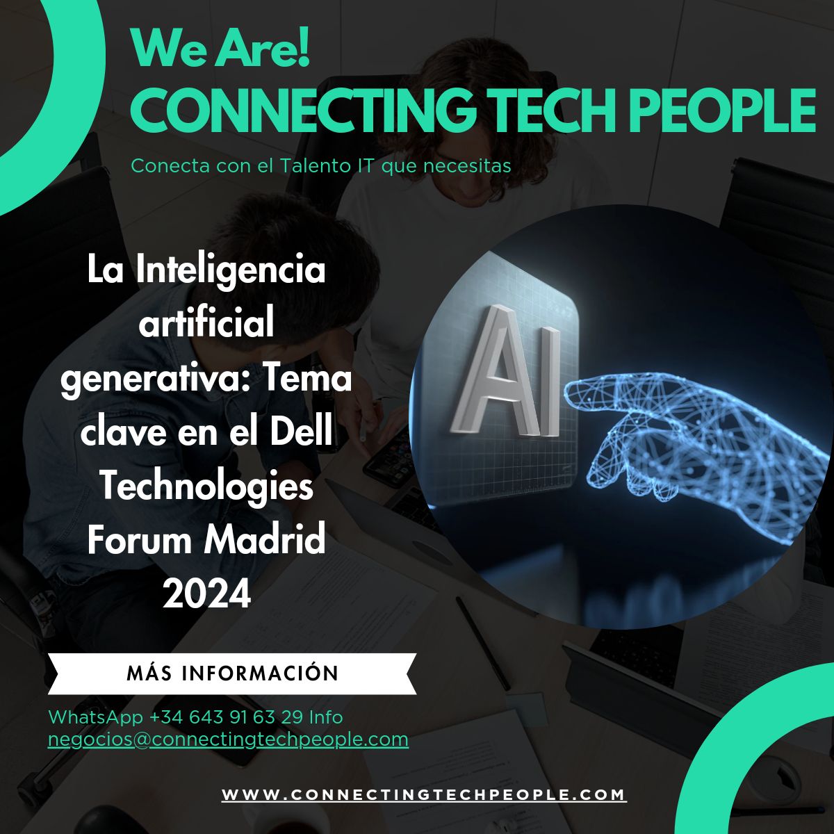 connectingtechp's tweet card. La Inteligencia artificial generativa: Tema clave en el Dell Technologies Forum Madrid 2024 La inteligencia artificial generativa (IA generativa) está emergiendo como una de las tecnologías más...