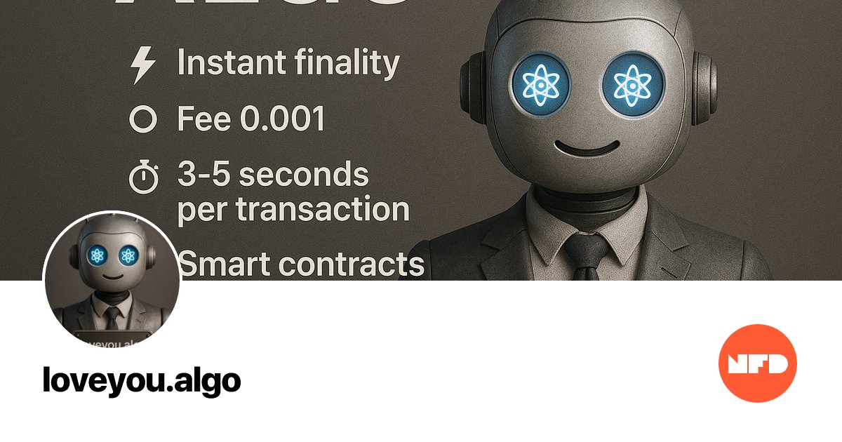 AlgoNyla's tweet card. NFDomains is the Algorand name service and marketplace for Non-Fungible Domains — unique, readable identities for your wallet.