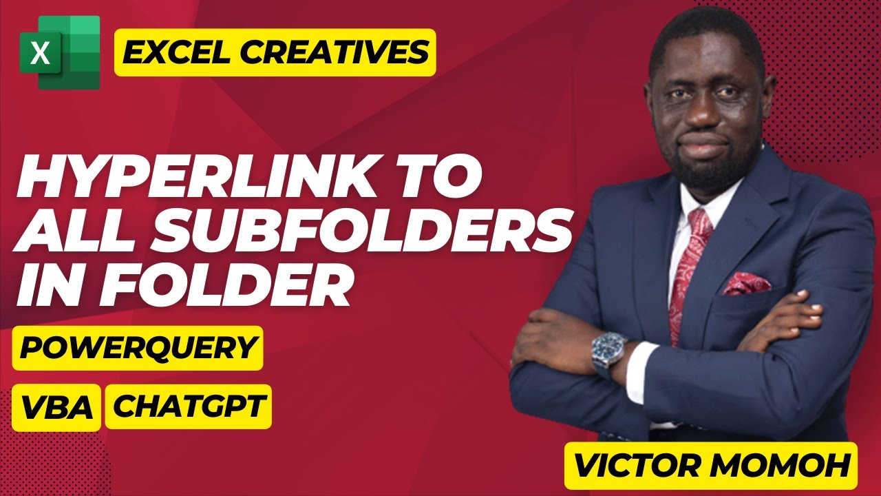 VicmoExcel's tweet card. Hyperlink in excel to all subfolders in a folder+PowerQuery+VBA