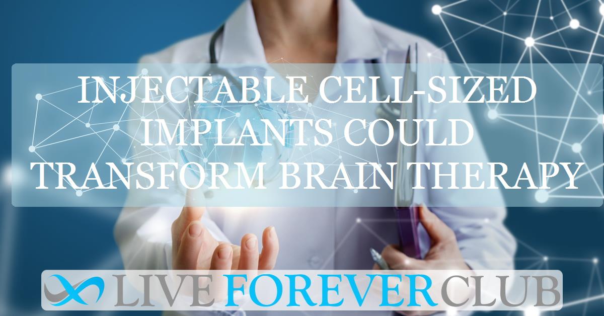 liveforeverclub's tweet card. Key points summary of Singularity Hub article. Tiny light-powered chips ride immune cells into the brain to deliver targeted stimulation