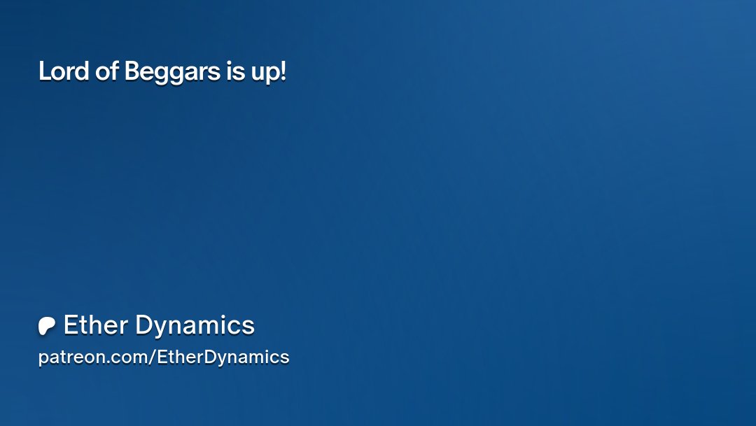 EtherDynamics's tweet card. Get more from Ether Dynamics on Patreon