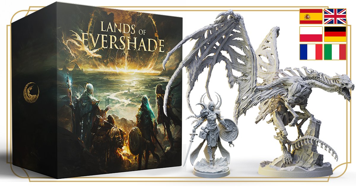 hackareatech's tweet card. Lands of Evershade is a new hybrid RPG / Board Game experience for 1-5 players that merges the acclaimed Awaken Realms storytelling and quality components with a dice-based RPG system and fast...