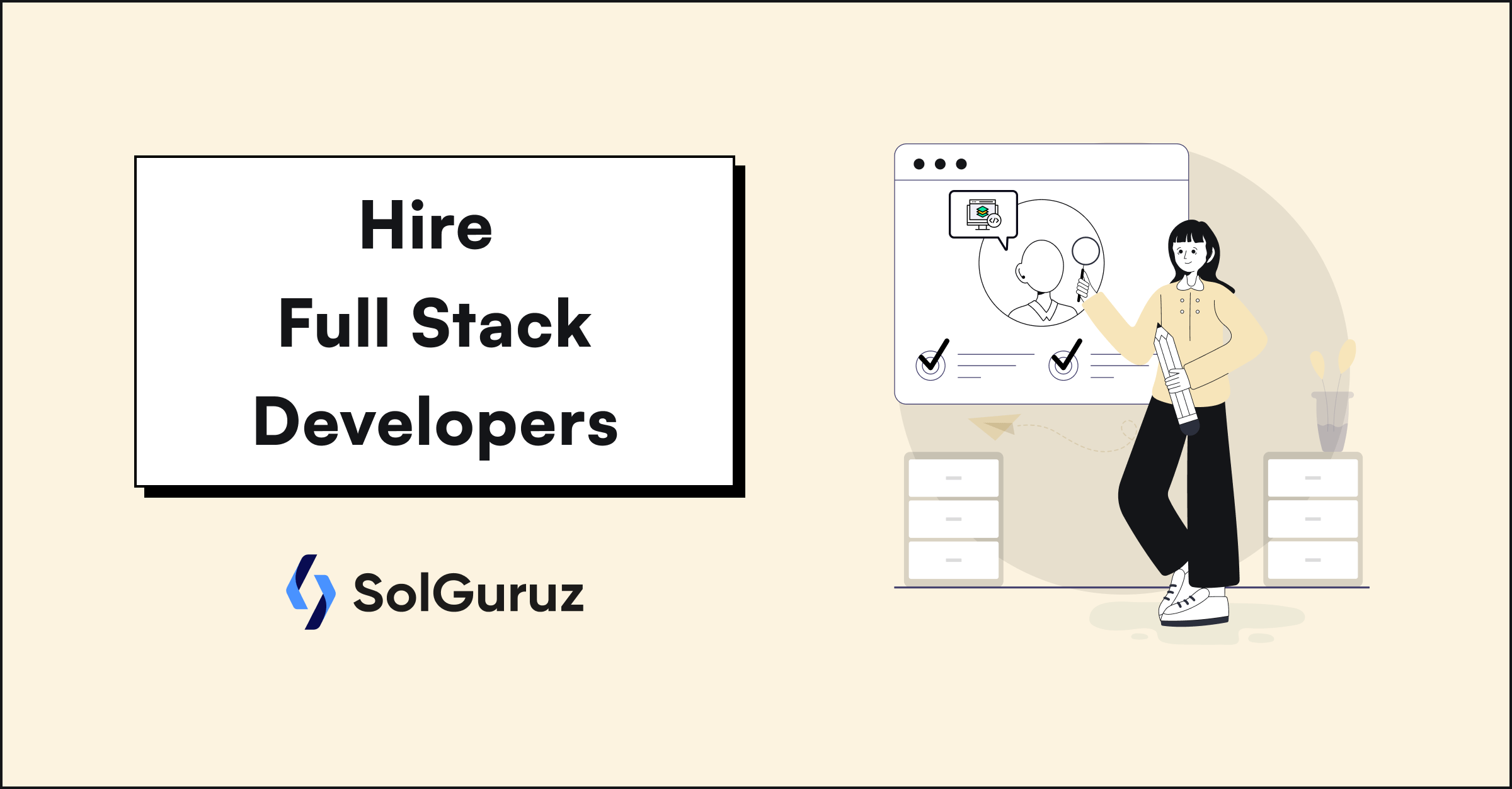 SolGuruz's tweet card. Want to hire full stack developers? Hire dedicated full stack developers from SolGuruz. Get flexible hiring models, expert support, and fast onboarding.