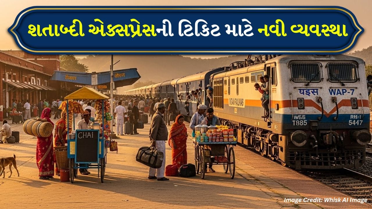 tv9gujarati's tweet card. ભારતીય રેલવે તત્કાલ બુકિંગ પ્રક્રિયાને વધુ પારદર્શક અને મુસાફરો માટે સરળ બનાવવા માટે સતત પ્રયત્નશીલ છે. હવે પશ્ચિમ રેલવે તત્કાલ બુકિંગ સિસ્ટમમાં મહત્વપૂર્ણ ફેરફાર કરવાનો નિર્ણય કર્યો છે.