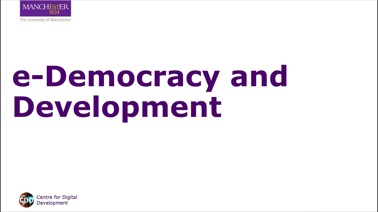 CDDManchester's tweet card. e-Democracy and Development