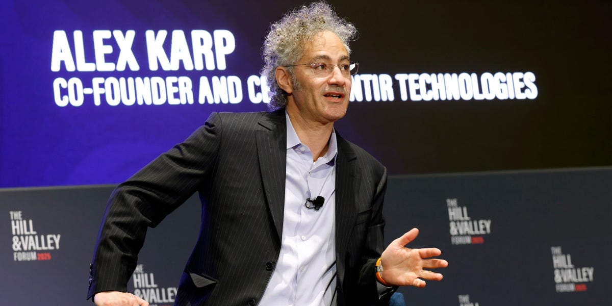 CMichelW's tweet card. Palantir CEO Alex Karp is known for his outspokenness. But it's the simplest of questions that might be behind the company's rapid rise.