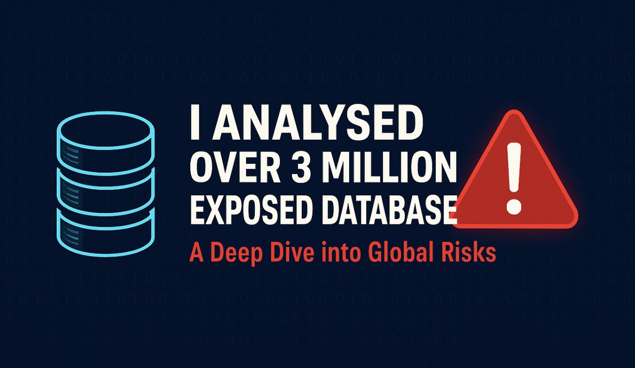 _r_netsec's tweet card. Analysing 3.2M exposed databases with Netlas to reveal global risks, failed controls, and exposure trends across major DB systems