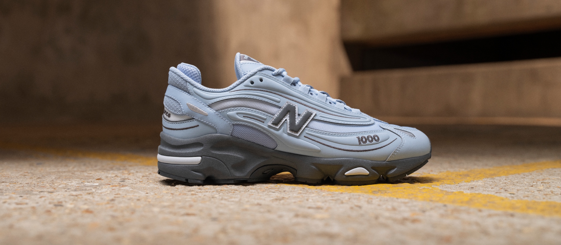 treehousewalshy's tweet card. NB 1000 energy hits different. Tech-inspired, Y2K style. Now in JD-exclusive colourways. To celebrate the recent drop, we set up the 1000FM recording