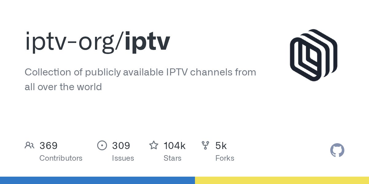 GithubProjects's tweet card. Collection of publicly available IPTV channels from all over the world