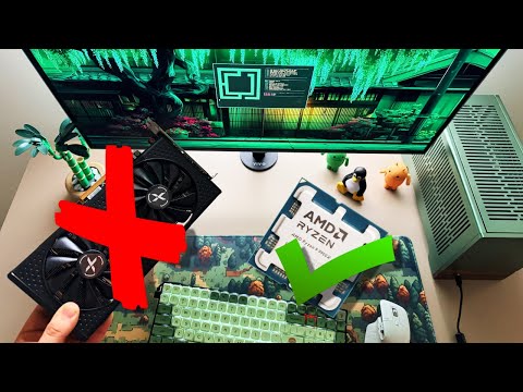 KaosSverige's tweet card. Linux + iGPU Only: The Perfect Pair! #linux #FOSS #CachyOS #Nobara #PikaOS #EndeavourOS