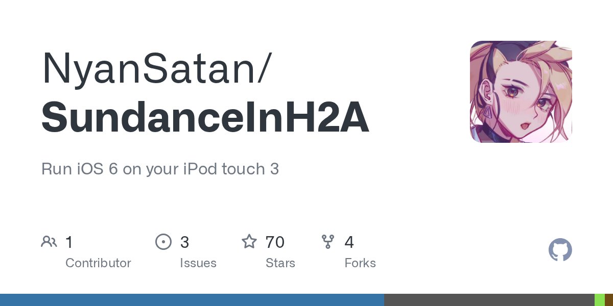 nyan_satan's tweet card. Run iOS 6 on your iPod touch 3. Contribute to NyanSatan/SundanceInH2A development by creating an account on GitHub.