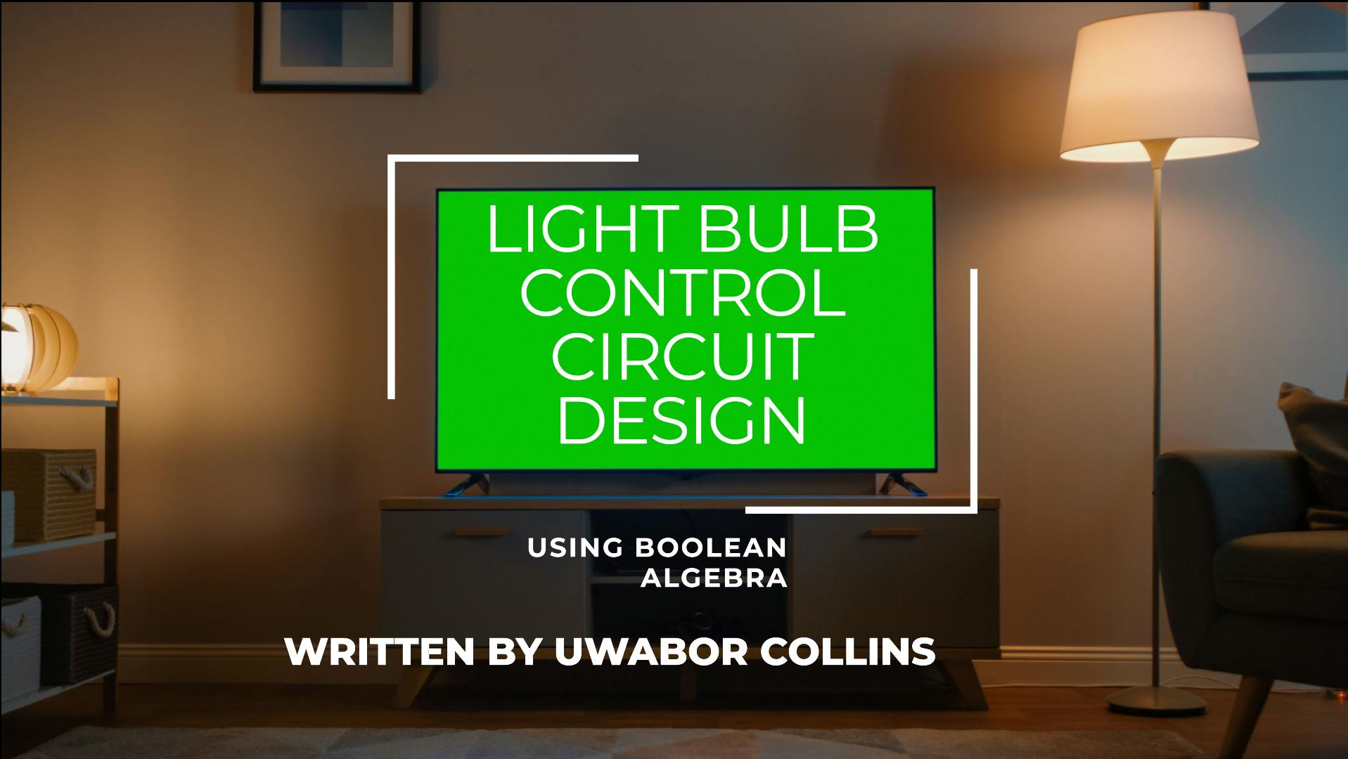 hackernoon's tweet card. Learn how to design a simple, efficient digital circuit using Boolean algebra and logic gates to control a light bulb with minimal components.