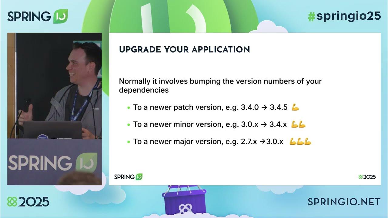 spring_io's tweet card. Survival guide to continuously align and upgrade your Spring depend...